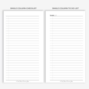 Printable to Do List Insert, Checklist Planner Page, Grocery List, Task ...