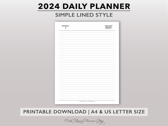 2024 Dated Planner Inserts, Daily