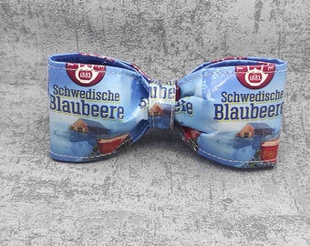 Upcycling Bow Tie, Fliege, Masche, Handmade - Schwedische Blaubeere