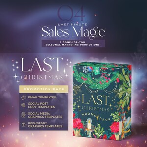Christmas Sales & Marketing Pack for Coaches and Small Business Owners, Instagram Post Template, Email Marketing, Social Media Marketing