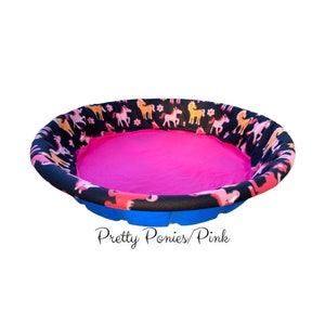 Fleece Whelping Pool Liner: Pretty Ponies Puppy Bedding Blanket