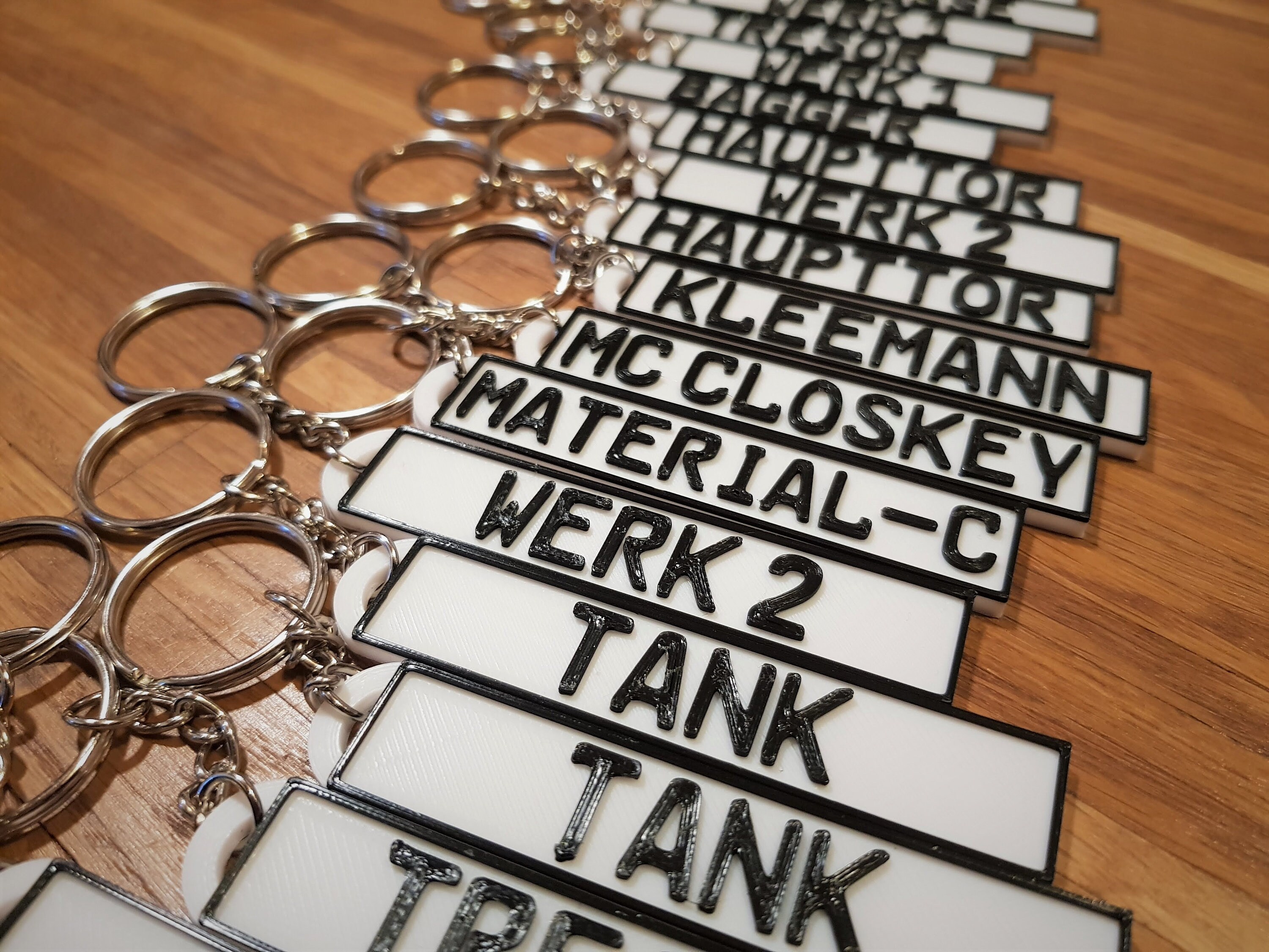 Car License Plate Keychain Personalized 3D Printed Keychain Car Business Rental Car Fun Gift for