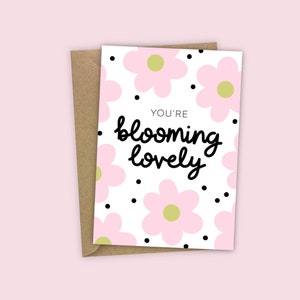 Estás floreciendo hermosas flores florales A6 Saludos Cumpleaños Tarjeta de agradecimiento