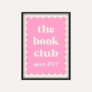 The Book Club Book Lover Reading Gift Booktok Bookish Wall Art Print Decor