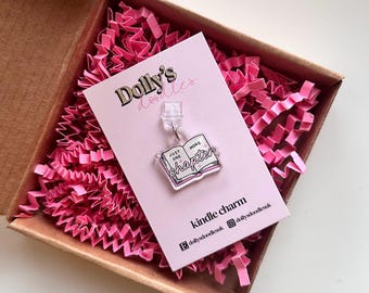 Solo un capítulo más Kindle Charm / Club de lectura para amantes de los libros Booktok rosa Bookish Bookworm Lindo regalo