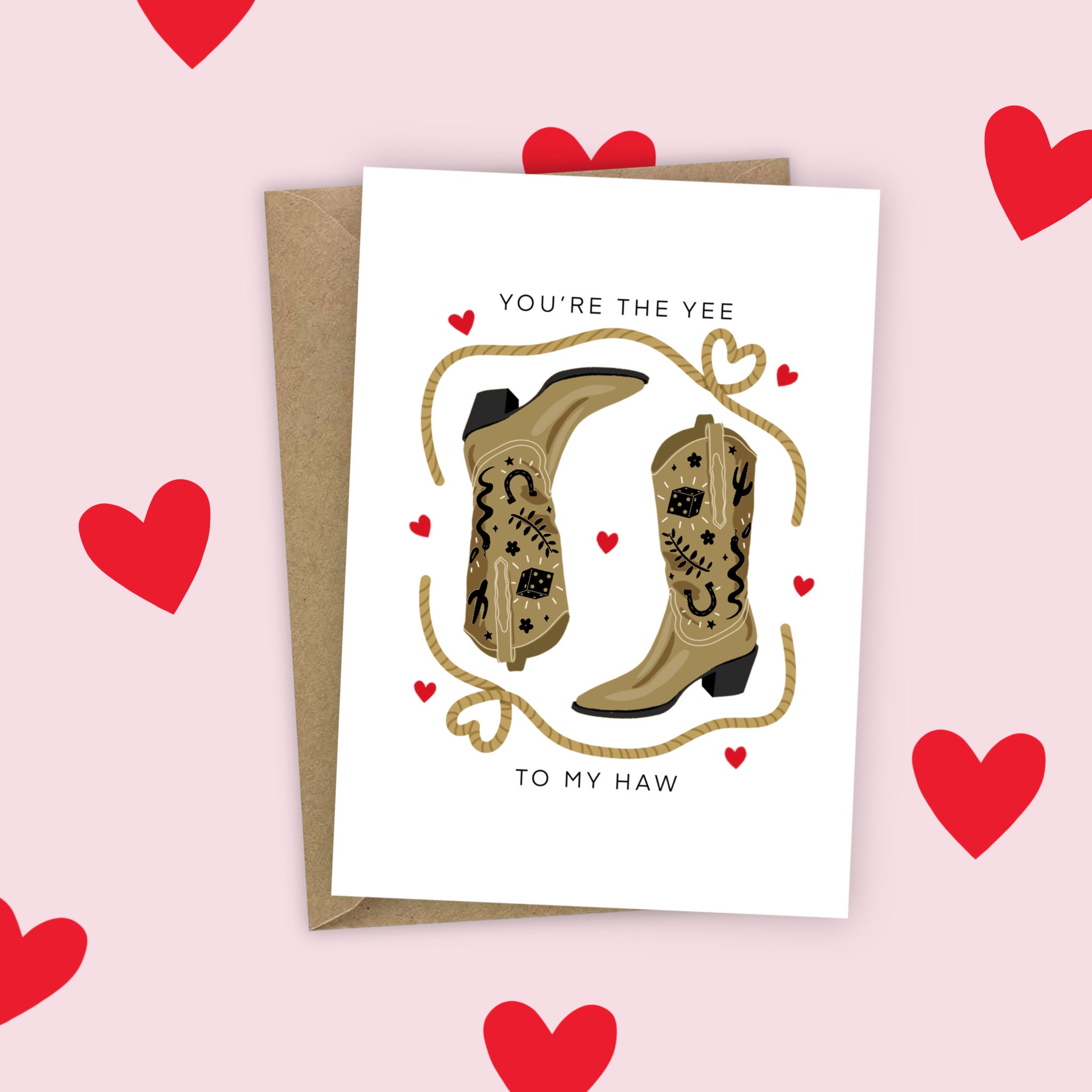 Biglietto di auguri di compleanno in stile country, con scritta Yeehaw Cowboy Boot, regalo per lui, uomini, papà, fratello, amico, zio, nonno, con divertenti adesivi