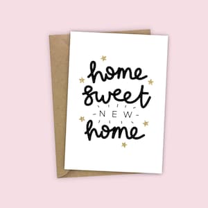 Home Sweet Home New Home Félicitations pendaison de crémaillère A6 Carte de vœux