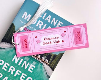Romance Book Club Bookmark | Admittance Ticket Reading Booktok Bookish Classic Romance Love Fairytale Book Lover Bookworm Book Club Gift