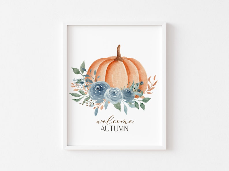 Watercolor Pumpkins Clipart Pumpkin Png Floral Pumpkin Fall Clipart ...