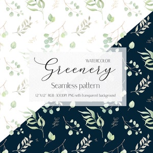 Watercolor eucalyptus pattern png eucalyptus print seamless pattern eucalyptus clipart eucalyptus leaves digital paper