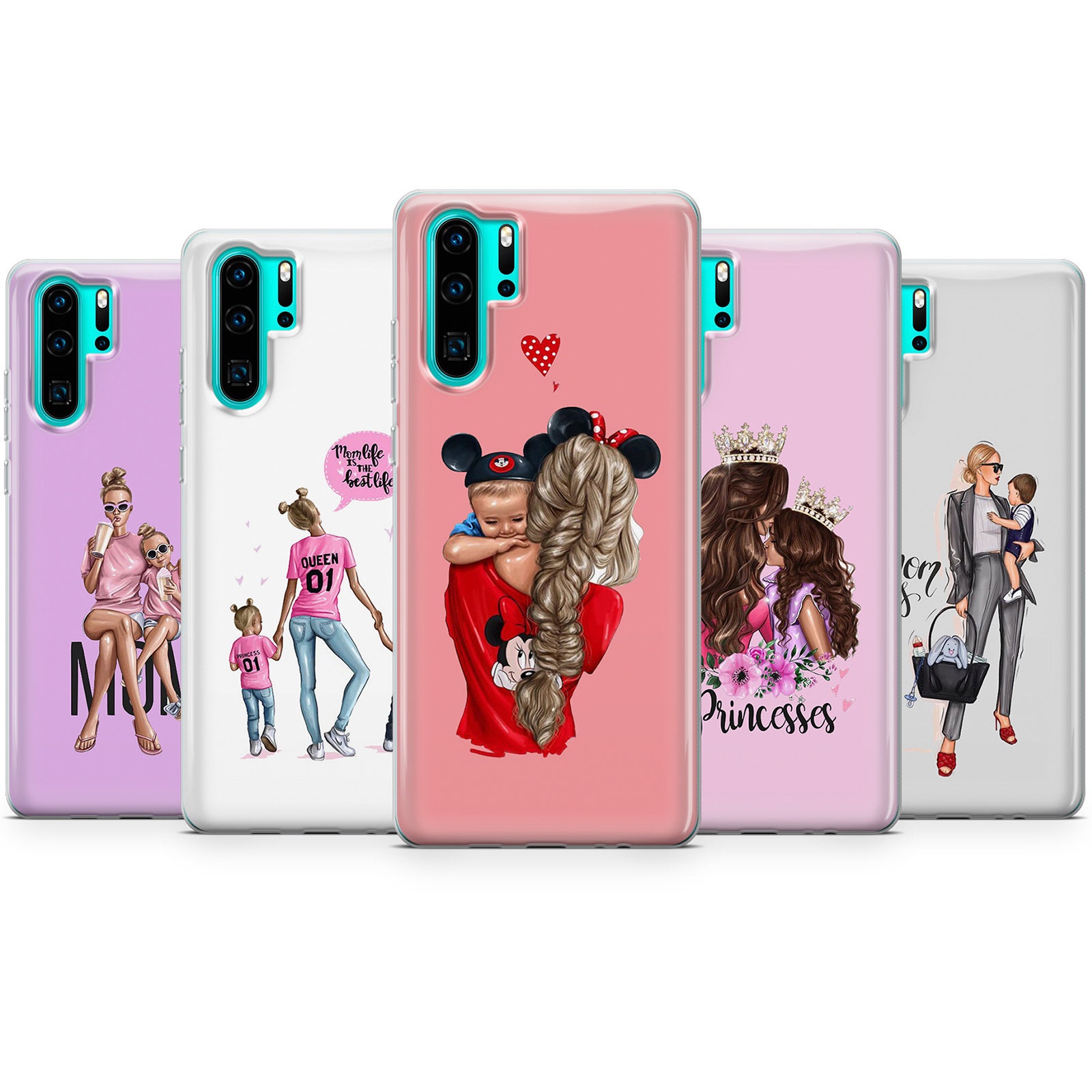 Mother and Daughter Mum Phone Case Cover for iPhone 15 Pro Max 7,8 ...