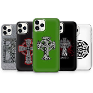 Funda para teléfono con diseño de cruz celta irlandesa para iPhone 16 Pro Max 7,8 Samsung A30 S23 S24 S9 S9+, regalo perfecto para los modelos HUAWEI P30 A91