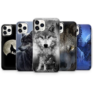 Funda para teléfono con diseño de animal de lobo salvaje para iPhone 15 Pro Max 7,8 Samsung A20/30 S8 S24 S9 S9+, regalo perfecto para los modelos HUAWEI P30 A17