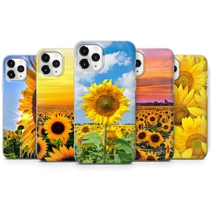 Sonnenblume Gelbe Blume Handyhülle für iPhone 15 Pro Max 7,8 Samsung A20 / 30 S8 S24 S9 S9 +, Perfektes Geschenk für HUAWEI P30 Modelle A26