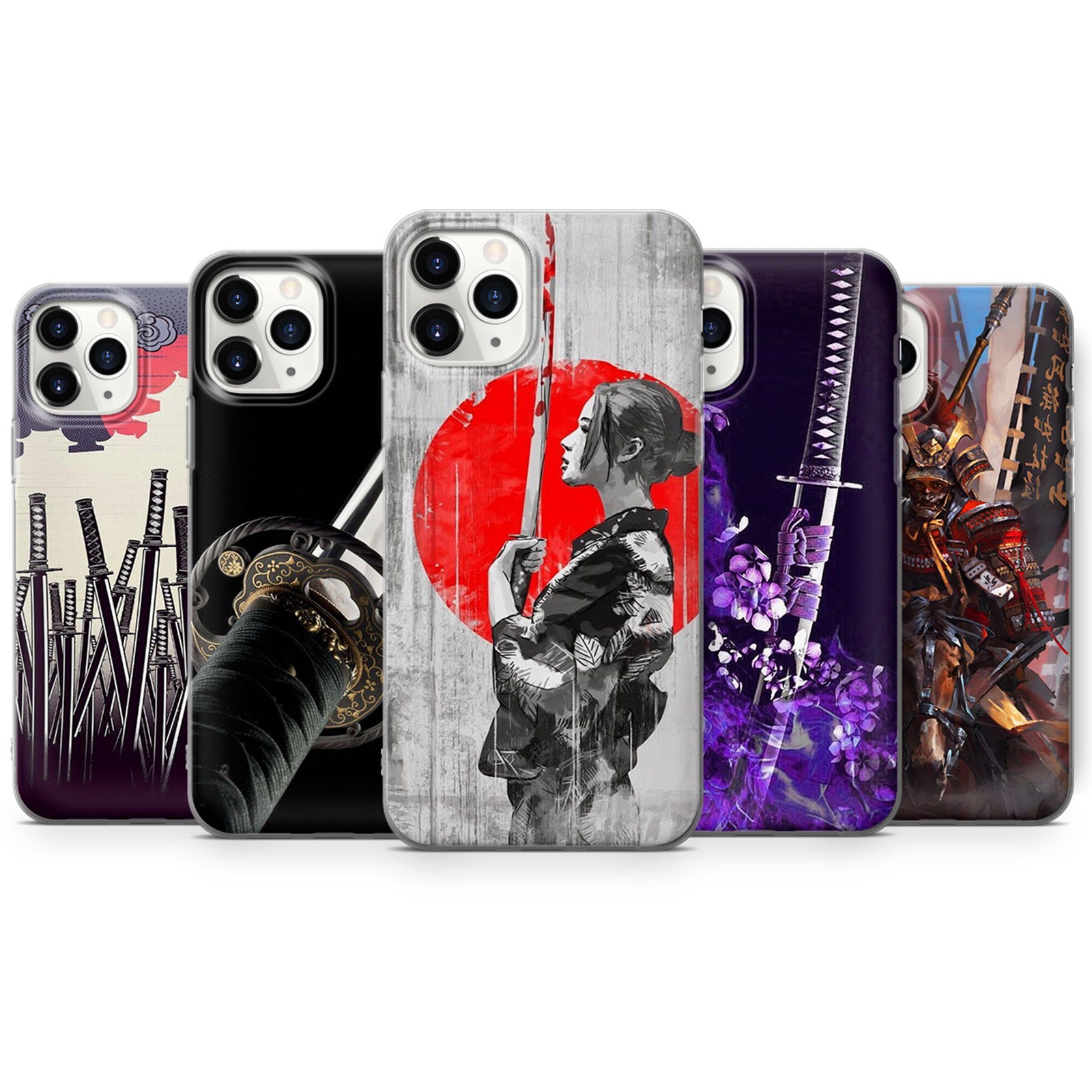 Japan Samurai Katana Phone Case Cover for iPhone 15 Pro Max