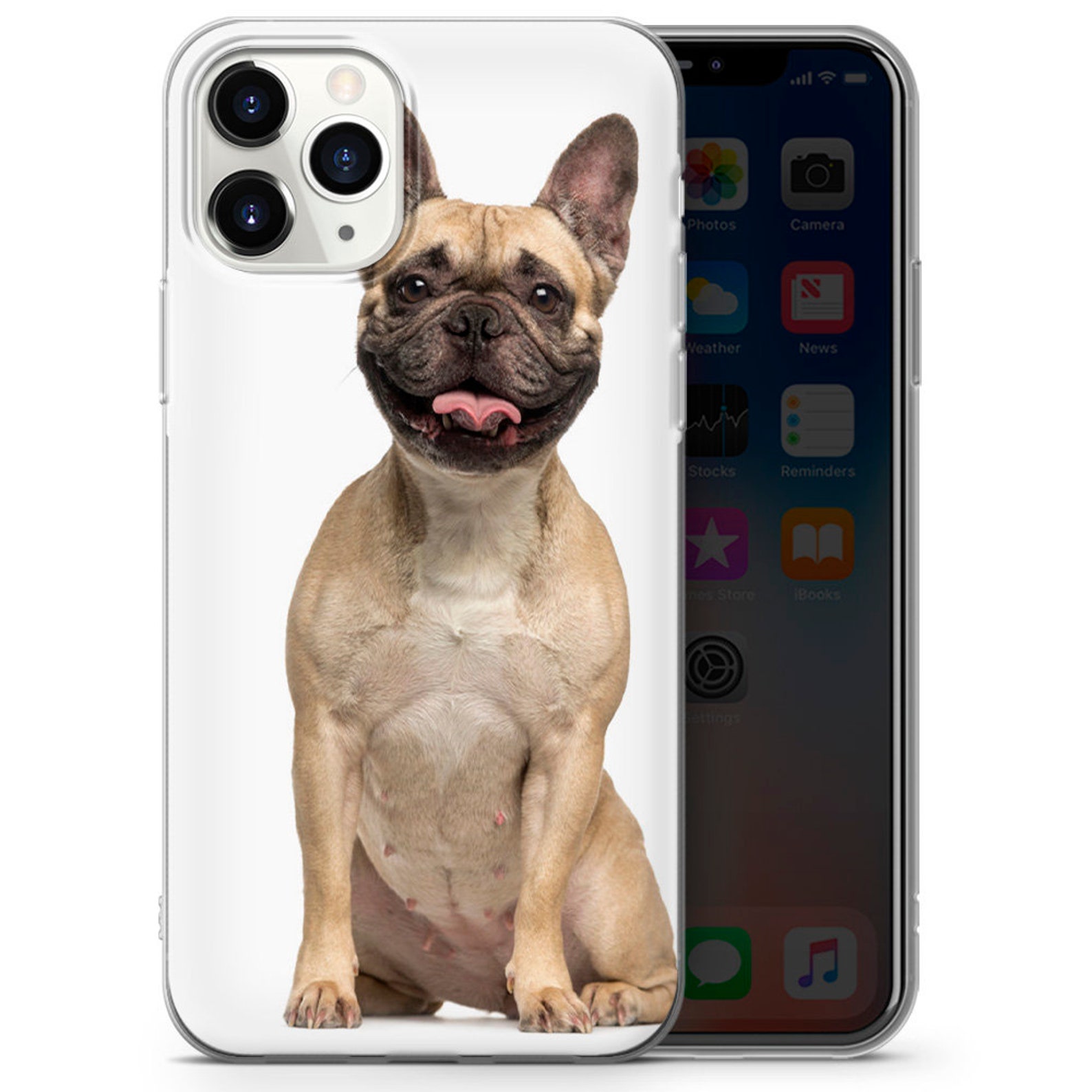 French Bulldog Cute Dog Phone Case Cover for iPhone 15 Pro Max 7,8