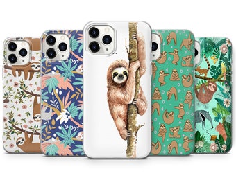 Sloth Funny Cute Design Phone Case Cover for iPhone 15 Pro Max 7,8 Samsung A20/30 S24 S9 S9+, Perfect gift for HUAWEI P30 models B7