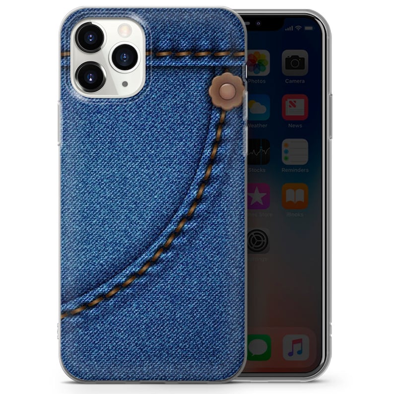 Denim Jeans Blue Design Phone Case Cover for iPhone 12 Pro Max Etsy