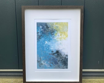 Blue Abstract Print- Giclée Print- A4/A5 Sizes- Unframed