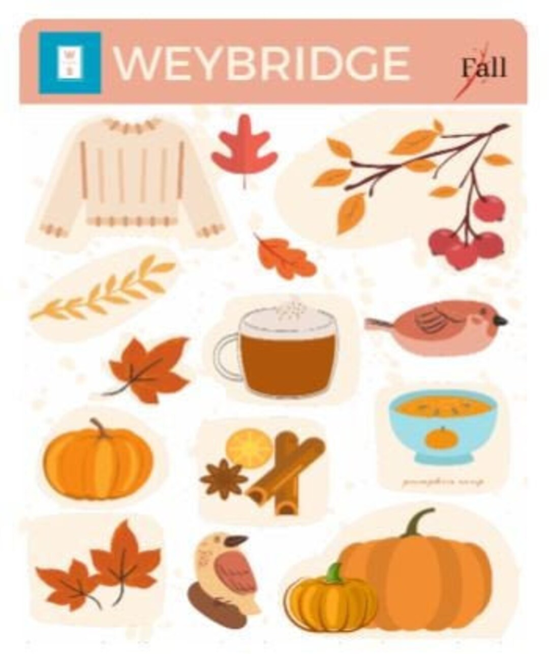 Fall Sticker Sheet for Bullet Journal or Planner | 4x6 Inches | Free ...