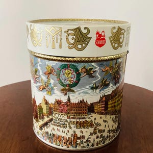 Vintage  Otto Schmidt Lebkuchen Tin, Vintage German Tin, Vintage Cookie Tin, Vintage Tins, German Collectible Item, Vintage Home Decor