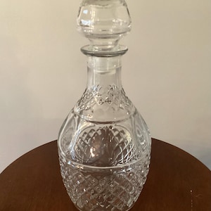 Princess House Heritage Glass Decanter, Cut Glass Decanter with Stopper, Glass Decanter, Vintage Glass decanter, Glass decanter, Chateaucore