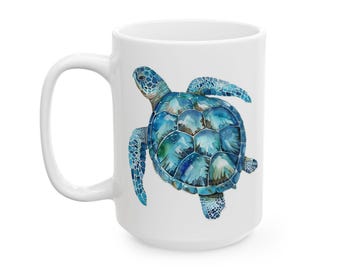 Sea Turtle Coffee Mug, Turtle Coffee Mug, Ocean Coffee Mug, beach coffee mug, Ocean life mug, Beach coffee Mug, Sea Turtle Mug