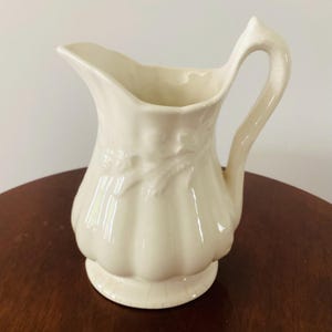 Vintage ironstone cream pitcher, Ironstone Creamer, Vintage Ironstone, English Ironstone, Vintage Creamer, Chateaucore , Farmhouse Decor