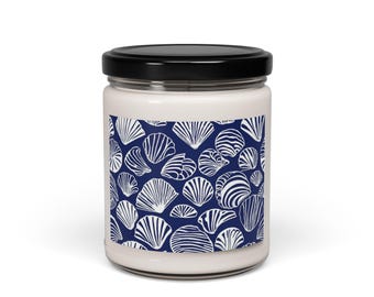 Seashells Candle, Coastal Theme Candle, Nautical Candle, Beach Candle, Summer candle, Beach decor