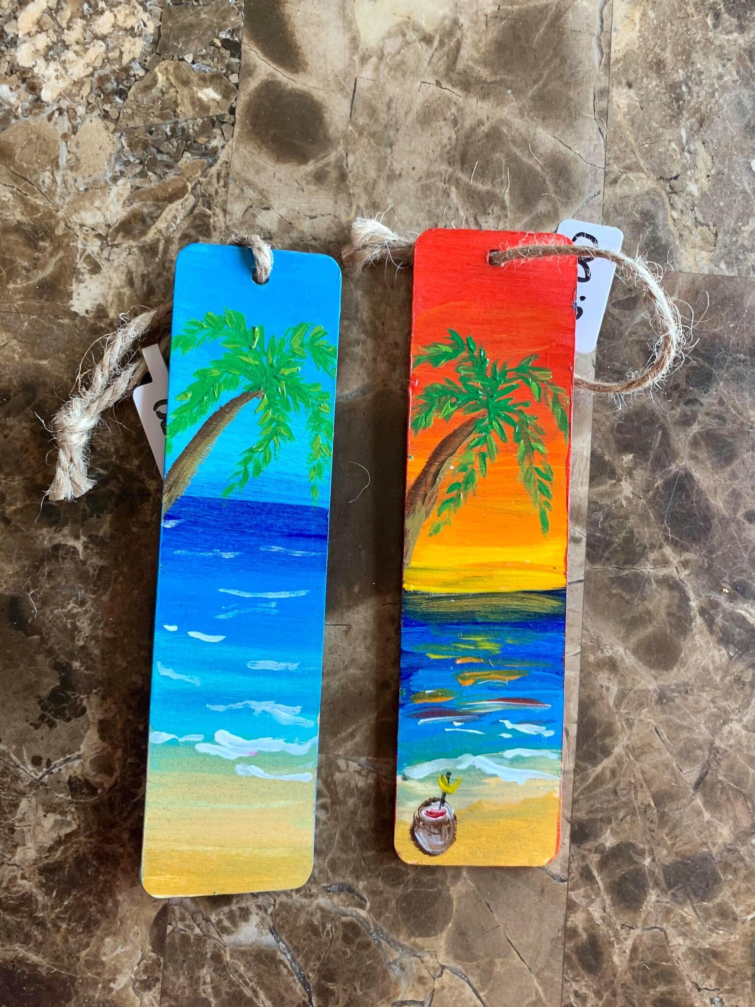 Hand painted bookmarks colorful bookmarks Etsy