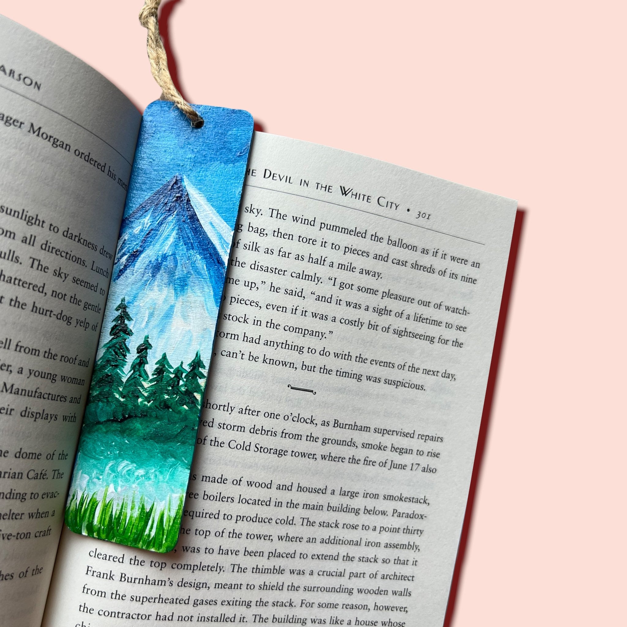 Hand Painted Bookmarks Nature Themed Bookmarks Wood Etsy