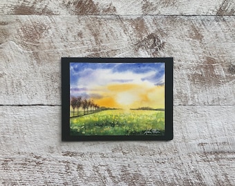 Landscape Original watercolor painting, Explore now