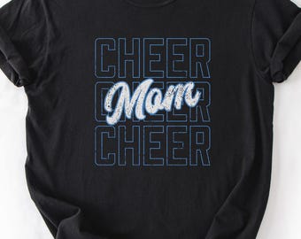Custom Cheer Mom Shirt | Personalized Comfort Colors Cheerleading Tshirt | Retro Cheerleader Dad Tee | Matching Team Coach Apparel