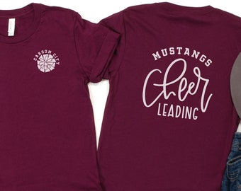 Custom Cheer Mom Shirt, Personalized Cheerleader Shirt, Game Day Cheer Hoodie, Mascot Cheer Sweatshirt, School Colors Cheerleading Shirt
