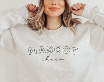 Custom Cheer Shirt, Personalized Cheer Mom Shirt, Game Day Cheerleading Hoodie, Retro Cheerleader Sweatshirt, School Team Mascot Shirts