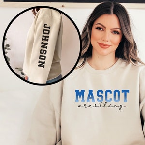 Wrestling Mom Shirt, Custom Wrestling Shirt, Personalized Wrestling Hoodie, Sleeve Name Wrestling Sweatshirt, Wrestling Dad Shirts,