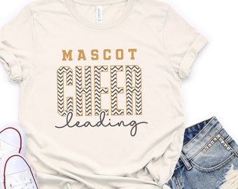 Custom Cheer Mom Shirt, Personalized Cheerleader Shirt, Game Day Cheer Hoodie, Mascot Cheer Sweatshirt, School Colors Cheerleading Shirt