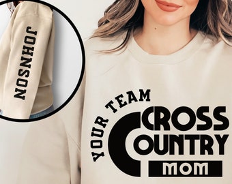 Custom Cross Country Shirt, Personalized XC Shirt, Running Hoodie, Cross Country Mom Shirt, XC Dad Sweatshirt, Matching Meet Spirit Wear