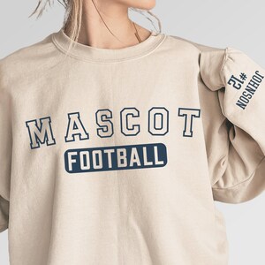 Custom Football Shirt, Personalized Football Mom Shirt, Game Day Football Hoodie, Name and Number Football Sweatshirt, Football Dad Shirts