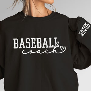 Custom Baseball Coach Shirt, Baseball Coach Gift, Personalized Baseball Hoodie, Cute Coach Sweatshirt, Coach Appreciation End of Season Gift