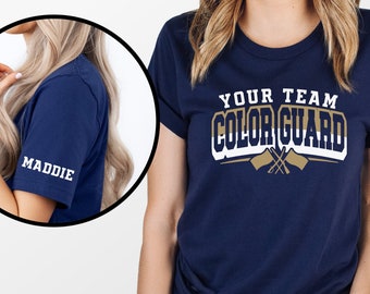 Custom Color Guard Shirt, Personalized ColorGuard Shirt, Glitter ColorGuard Hoodie, Winter Guard Sweatshirt, ColorGuard Marching Band Tee
