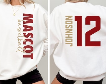 Custom Basketball Shirt, Personalized Basketball Mom Shirt, Game Day Basketball Hoodie, Basketball Dad Sweatshirt, Glitter Basketball Shirts