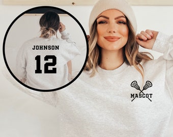 Custom Lacrosse Mom Shirt, Simple + Cute Lacrosse Shirt, Game Day Lacrosse Hoodie, Lacrosse Mama Sweatshirt, Personalized Lacrosse Shirts