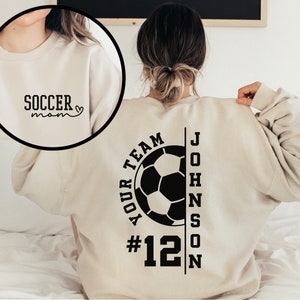 Custom Soccer Shirt, Personalized Soccer Mom Shirt, Game Day Soccer Hoodie, Team Mascot Soccer Sweatshirt, Custom Soccer Ball Shirt