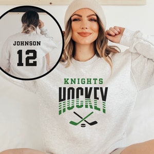 Custom Hockey Sweatshirt, Personalized Hockey Mom Shirt, Game Day Hockey Hoodie, Name and Number Hockey Sweatshirts, Custom Hockey Shirts