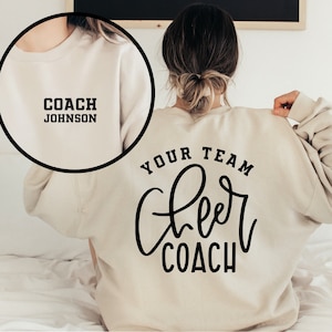 Custom Cheer Coach Shirt, Personalized Cheerleader Shirt, Game Day Cheer Hoodie, Mascot Cheer Sweatshirt, Cheerleading Coach Shirt