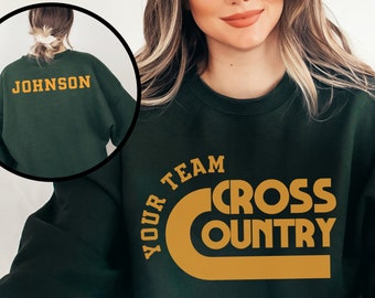 Custom Cross Country Shirt, Personalized XC Shirt, Running Hoodie, Cross Country Mom Shirt, XC Dad Sweatshirt, Matching Meet Spirit Wear