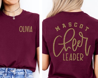 Custom Cheerleader Shirt, Personalized Cheerleading Shirt, Game Day Cheer Hoodie, Glitter Cheer Sweatshirt, Cheer Mom Shirt, Competition Tee