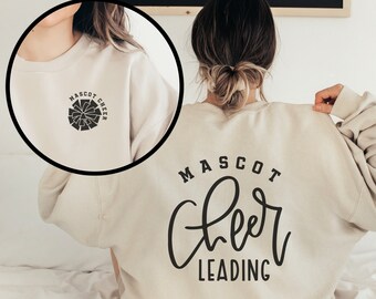 Custom Cheer Mom Shirt, Personalized Cheerleader Shirt, Game Day Cheer Hoodie, Mascot Cheer Sweatshirt, School Colors Cheerleading Shirt