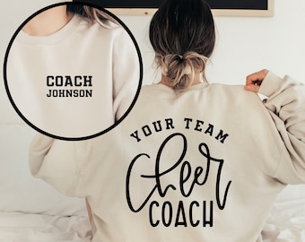 Custom Cheer Coach Shirt, Personalized Cheerleader Shirt, Game Day Cheer Hoodie, Mascot Cheer Sweatshirt, Cheerleading Coach Shirt